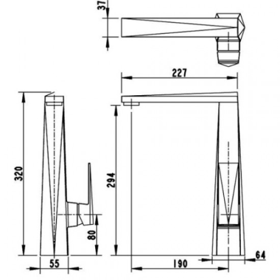 Смеситель для кухни Bravat Iceberg F776110C-2 Hanex