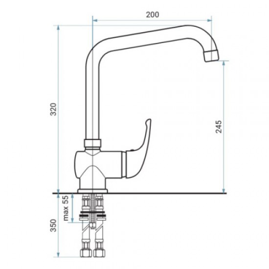 Смеситель для кухни Emmevi Giglio 8075 CR8075 Hanex