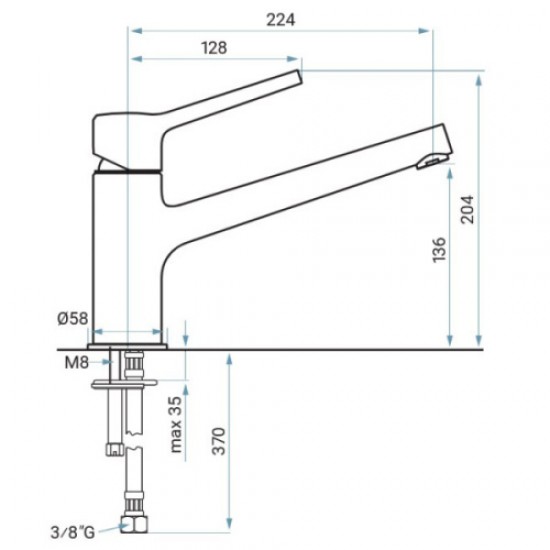 Смеситель для кухни Emmevi Kali 75007 75007CR Hanex