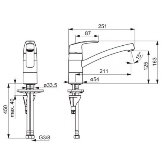 Смеситель для кухни Oras Safira 1030F Hanex