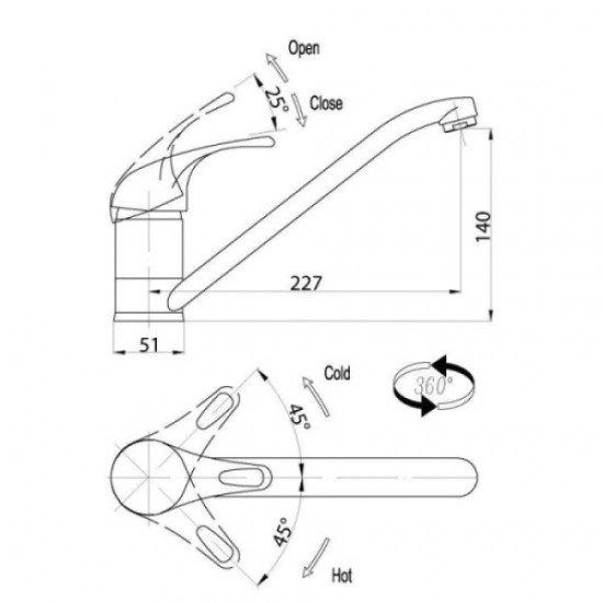 Смеситель для кухни BelBagno Corso хром COR-LAM-CRM Hanex