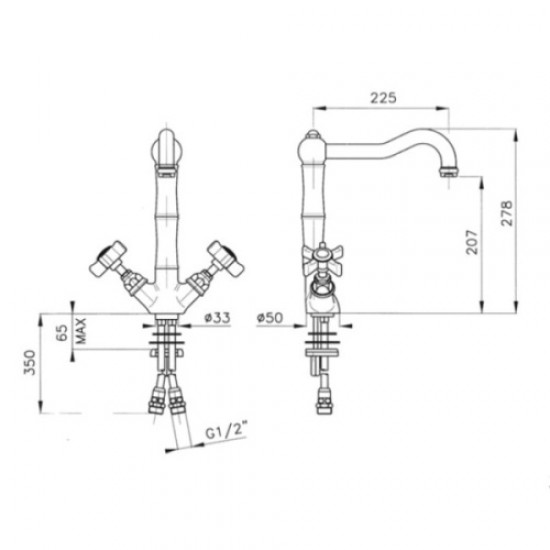 Смеситель для кухни Nicolazzi D.Anglaises 1469 Hanex