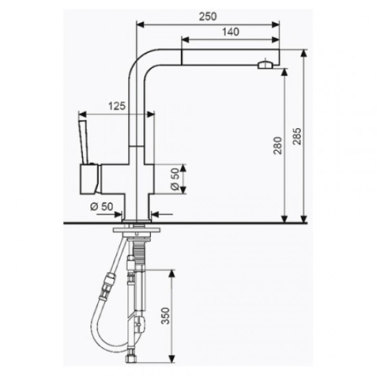 Смеситель для кухни, Emmevi Piper 45066 Hanex