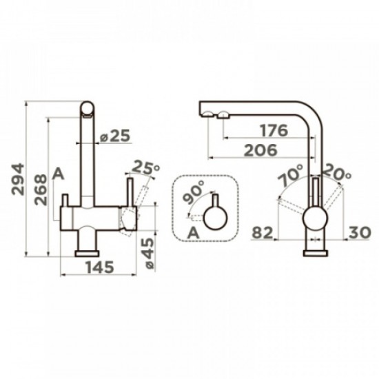 Смеситель для питьевой воды Omoikiri Nagano AZ azur blue 4994431 Hanex