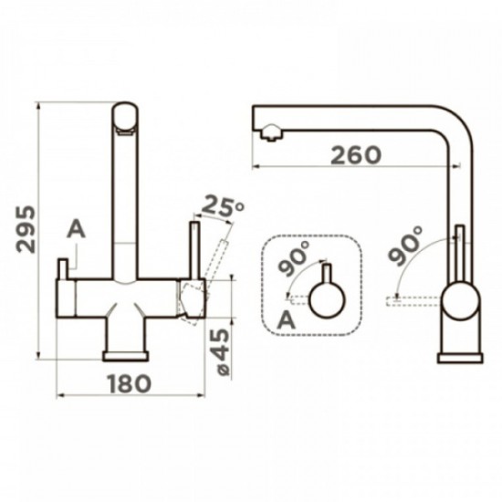 Смеситель для питьевой воды Omoikiri Takamatsu LG светлое золото 4994477 Hanex
