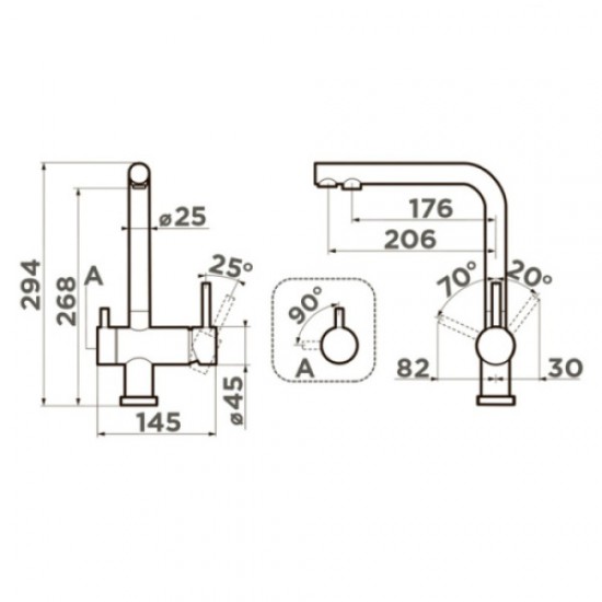 Смеситель для питьевой воды Omoikiri Nagano-P PA пастила 4974216 Hanex