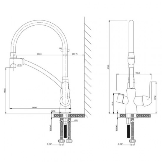 Смеситель для питьевой воды Lemark Comfort хром/оранжевый LM3070C-Orange