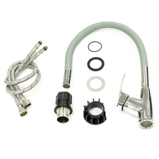 Смеситель для кухни Lemark Linara хром/серый LM0415C-Gray