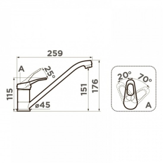 Смеситель для кухни Omoikiri Kado CA карамель 4994170