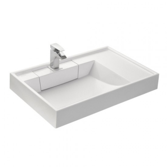 Раковина над стиральной машиной Акватон Рейн 80 см белая 1A72113KRW010 Hanex