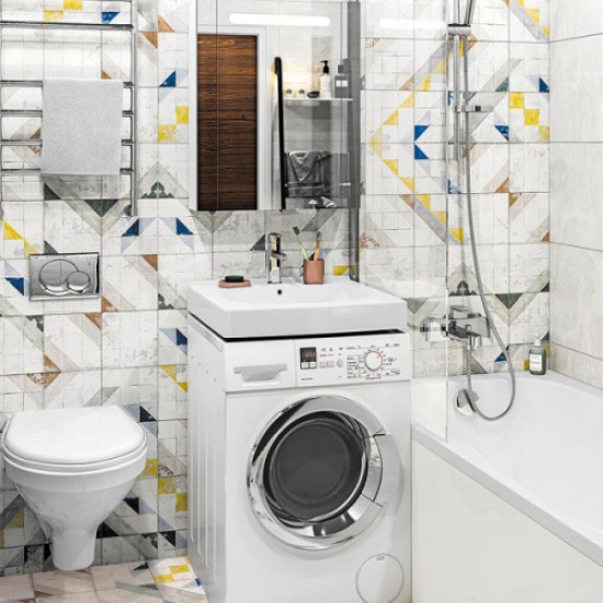 Раковина над стиральной машиной Santek Пилот 60 см с кронштейнами и сифоном 1.WH30.1.970 Hanex