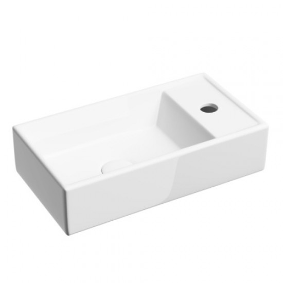 Раковина Ceramica Nova Element 40 см чаша слева белаый глянец CN6051L Hanex