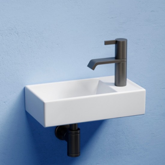 Раковина Ceramica Nova Element 40 см чаша слева белаый глянец CN6051L Hanex