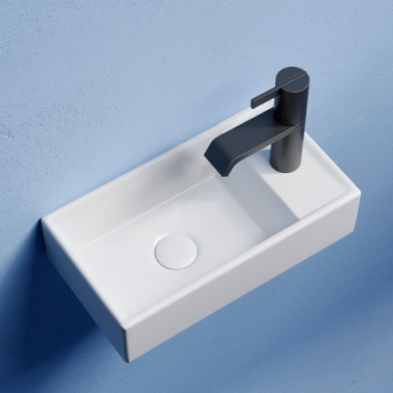 Раковина Ceramica Nova Element 40 см чаша слева белаый глянец CN6051L Hanex