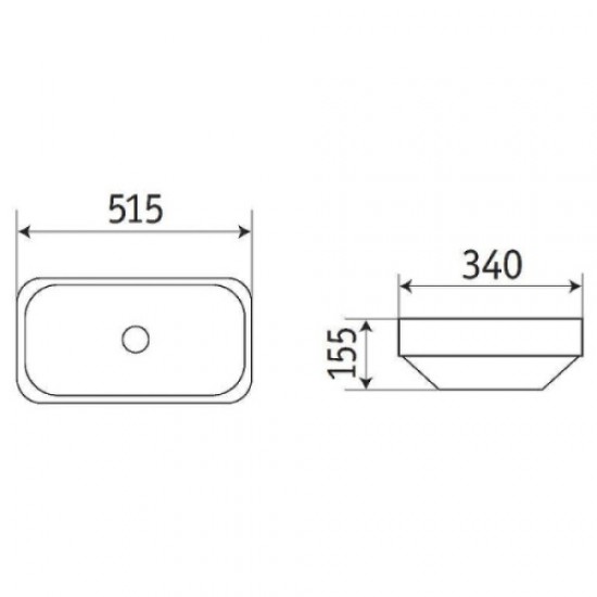 Раковина Ceramalux N 50 см белая E408D Hanex