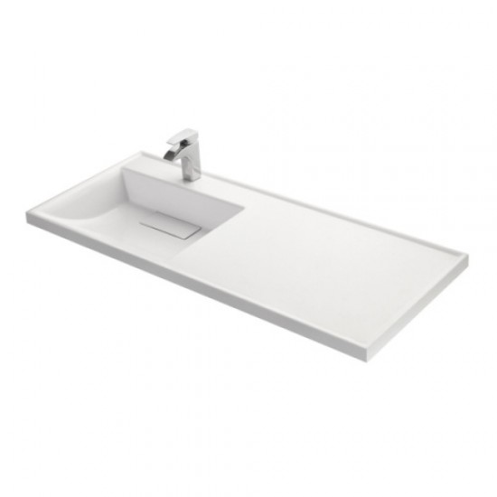 Раковина над стиральной машиной Акватон Лондри 105 см из литого мрамора левая 1A72833KLH01L Hanex