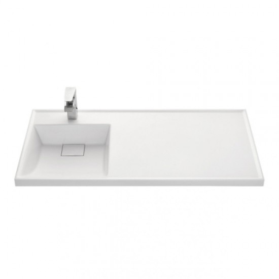 Раковина над стиральной машиной Акватон Лондри 105 см из литого мрамора левая 1A72833KLH01L Hanex