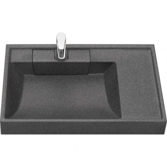 Раковина над стиральной машиной Акватон Рейн 80 см графит 1A72113KRW210 Hanex
