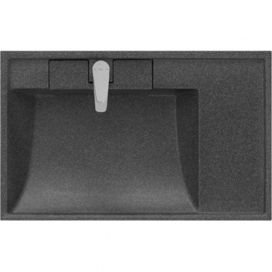 Раковина над стиральной машиной Акватон Рейн 80 см графит 1A72113KRW210 Hanex