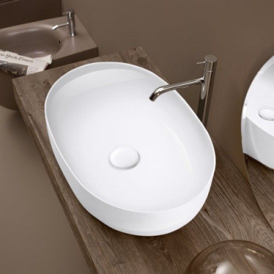 Раковина Kerasan Nolita 60 см накладная, белый глянцевый 534301 Hanex