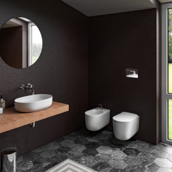 Раковина Kerasan Nolita 60 см накладная, белый глянцевый 534301 Hanex