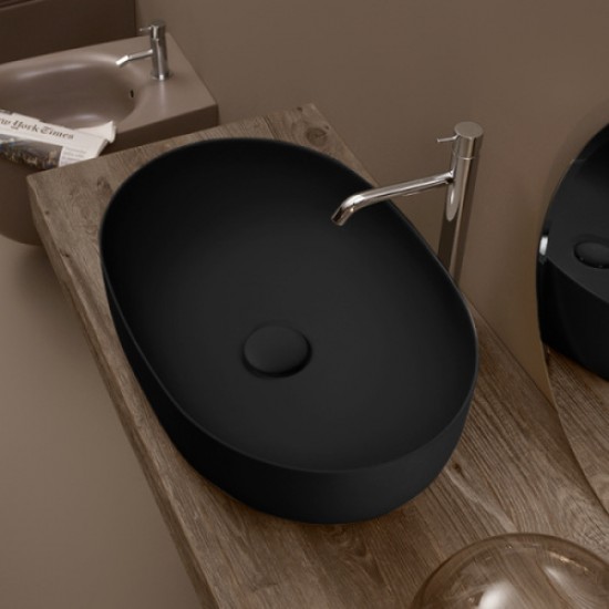 Раковина Kerasan Nolita 60 см черный матовый 534331 Hanex