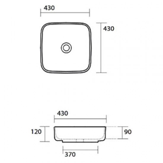 Раковина Kerasan Tribeca 43 см белая 460101 Hanex