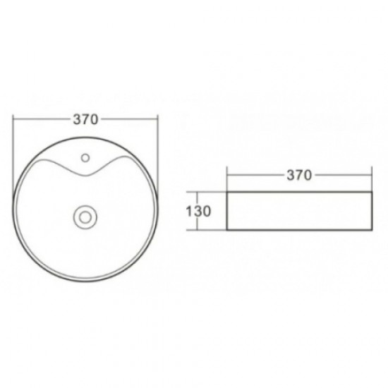 Раковина BelBagno 37 см накладная BB1400 Hanex