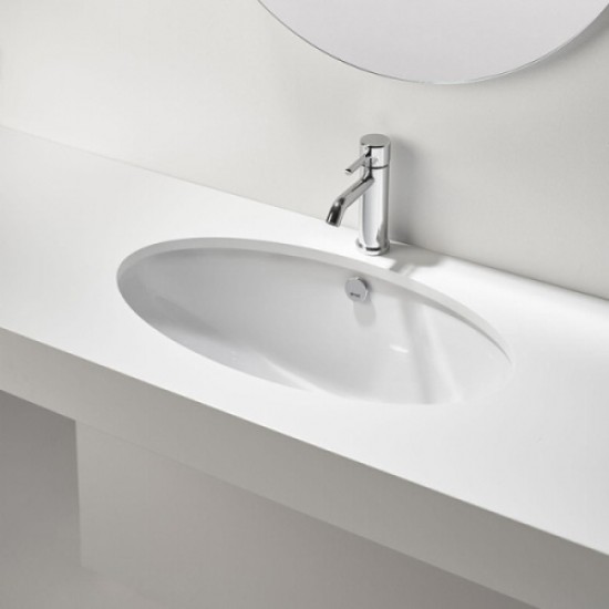 Раковина Simas Lft Spazio 66 см встраиваемая, белая LFT 74 BI Hanex