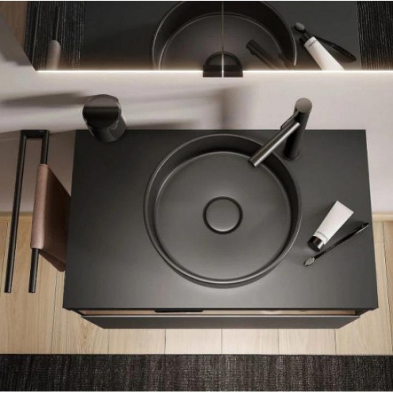 Раковина Keuco Stageline 40 см керамическая, черная 32880570400 Hanex