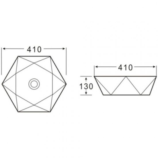 Раковина BelBagno 41 см накладная BB1344A Hanex