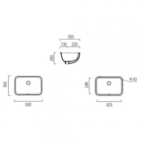 Раковина врезная GSI Pura 7247 Hanex