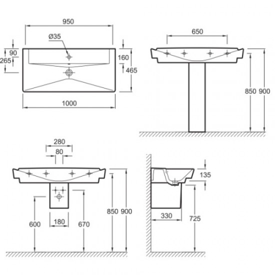 Раковина Jacob Delafon Reve E4801-00 Hanex