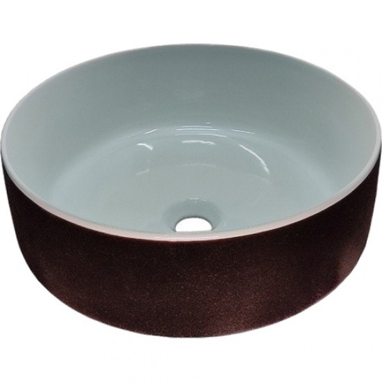 Раковина Artceram Cognac 42 см testa di moro COL001 01 65 bianco/testa di moro Hanex