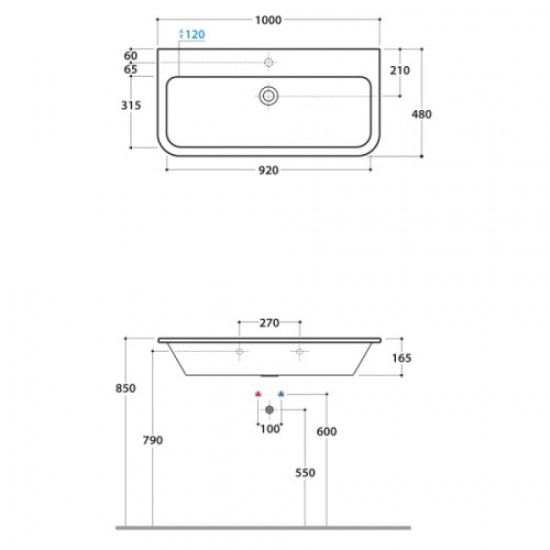 Раковина Globo Stone SSN15 Hanex