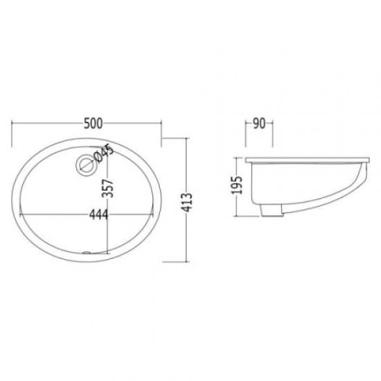 Раковина встраиваемая Devon&Devon White 50 RALS50/ST Hanex