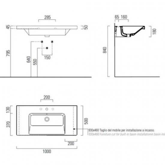 Раковина GSI Norm 8623 Hanex