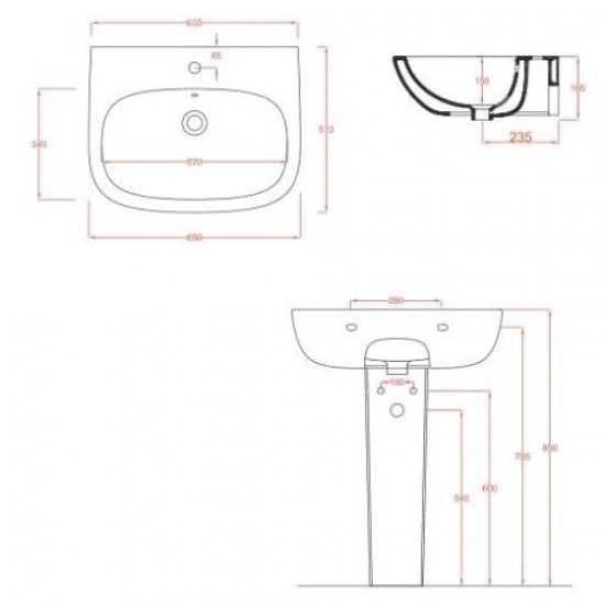 Раковина ArtCeram Ten TEL001 Hanex