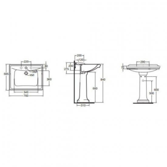 Раковина Azzurra Guinone GIU200/ALZA Hanex