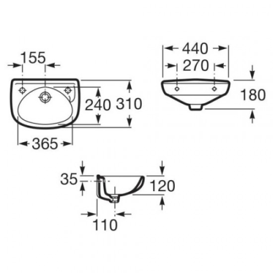 Раковина Roca Ibis 320841 320841001 Hanex