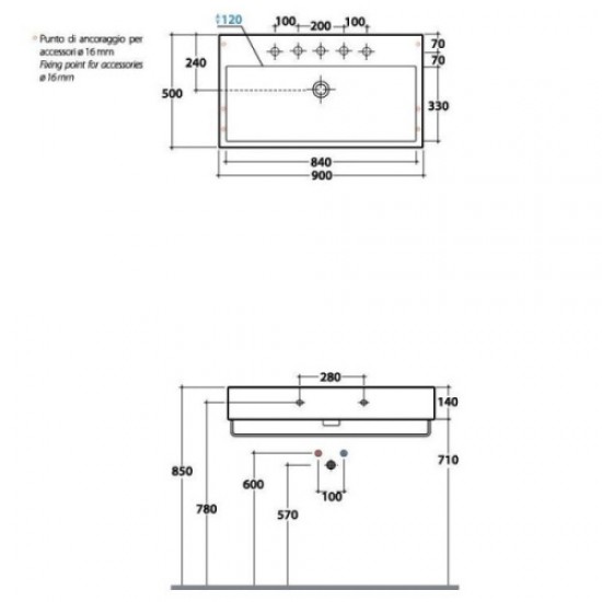 Раковина Globo Classic SCQ90 Hanex