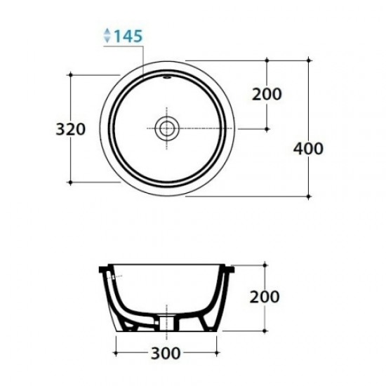 Раковина встраиваемая Globo Genesis GE051 GE051.BI Hanex