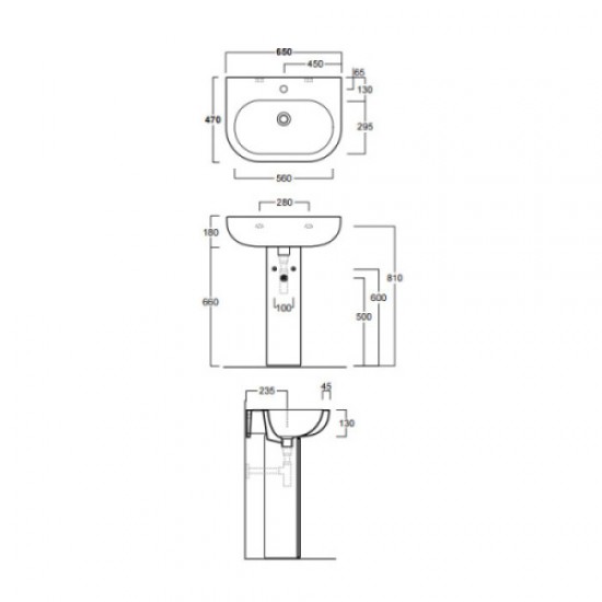 Раковина Simas E-line EL 05 Hanex