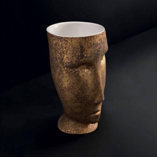 Раковина напольная Kerasan Artwork Moloco белый/античное золото 474060 Hanex