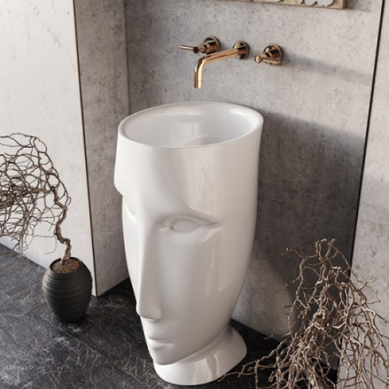 Раковина напольная Kerasan Artwork белая матовая 474030 Hanex