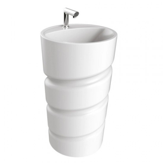 Раковина напольная Creavit Spiral 48 см белая CL084-00CB00E-0000 Hanex