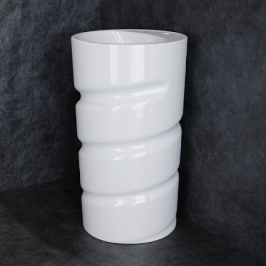 Раковина напольная Creavit Spiral 48 см белая CL084-00CB00E-0000 Hanex