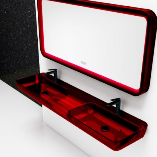 Раковина Abber Kristall 150 см красная AT2807Rubin Hanex