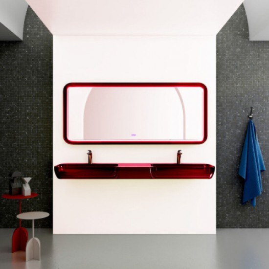 Раковина Abber Kristall 150 см красная AT2807Rubin Hanex