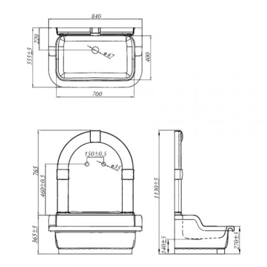 Раковина напольная Migliore Olivia бронза/бронза 27017 Hanex